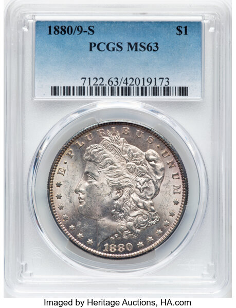 1880/9-S $1  Overdate, VAM-11 MS thumbnail 4