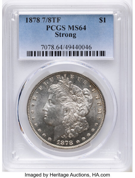 1878 7/8TF $1  Strong, 7/5, VAM-38 MS thumbnail 4