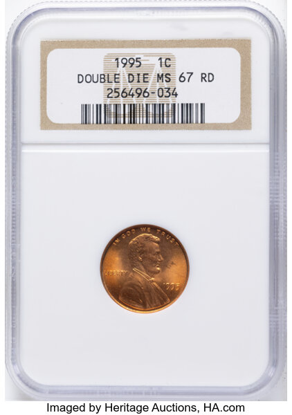 1995 1c Doubled Die Obverse, FS-101 MS RD thumbnail 7