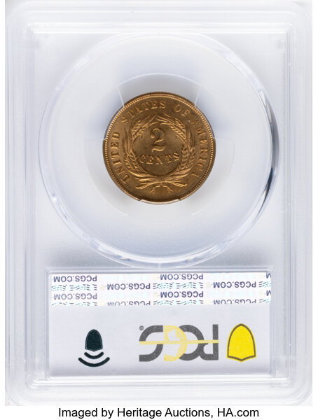 2-Cent Piece 2c 1864-1872 MS RD [Type] MS65 RD thumbnail 8