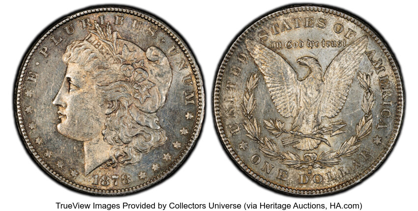 1878-S $1  Die Scratch Wing, Gouged, VAM-16A MS thumbnail 2