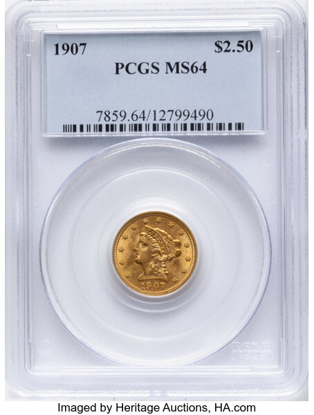 1907 $2 1/2 MS thumbnail 4