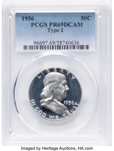 1956 50c Type 2, DDR, FS-802 PR DCAM thumbnail 3