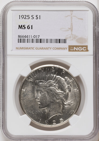 1925-S $1  Doubled Reverse, VAM-2A MS thumbnail 3