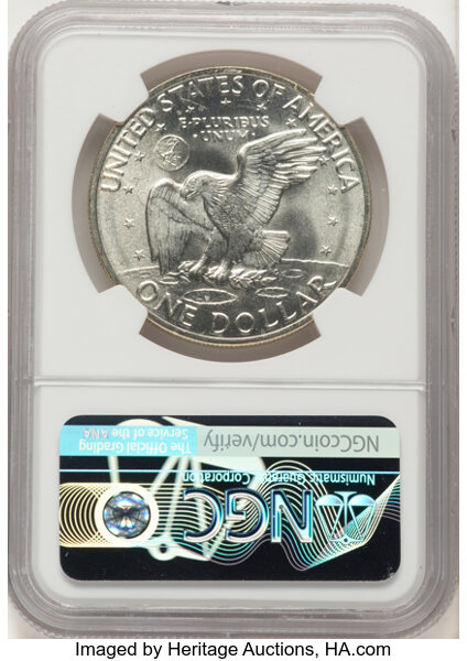 1971-S $1  Silver, Peg Leg, FS-401 MS thumbnail 3