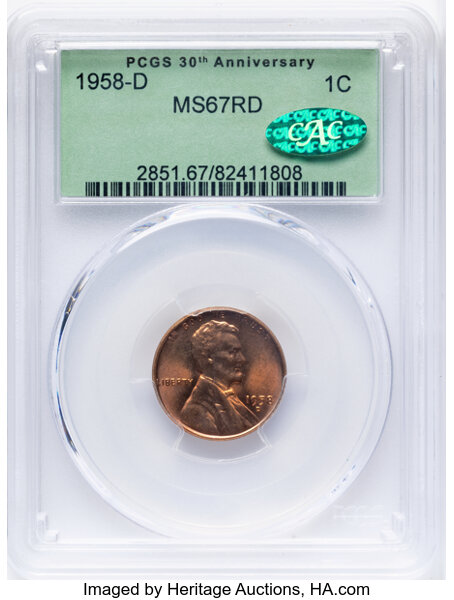 1958-D 1c MS RD thumbnail 4