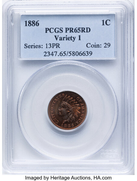 1886 1c Type 1 PR RD thumbnail 2