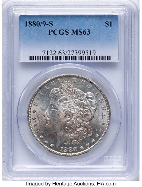 1880/9-S $1  Overdate, VAM-11 MS thumbnail 3
