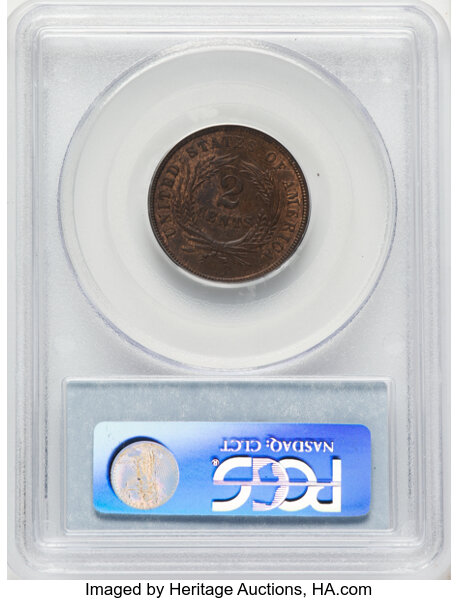 2-Cent Piece 2c 1864-1872 MS BN [Type] MS67 BN CAC thumbnail 8