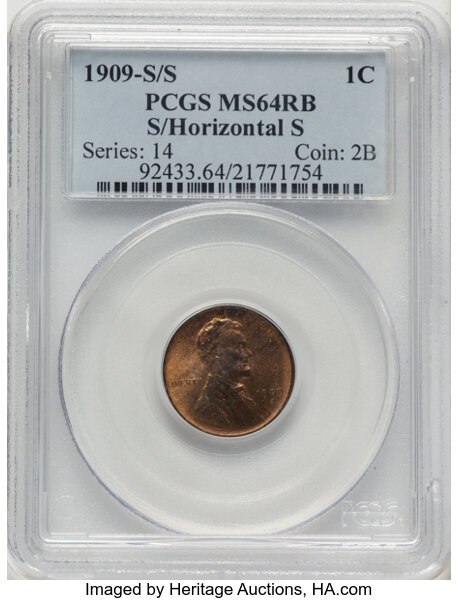 1909-S/S 1c Lincoln, S over Horizontal S, FS-1502 MS RB thumbnail 2