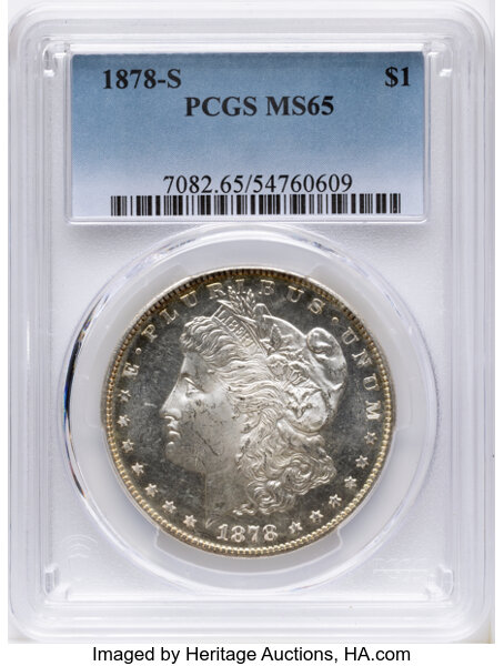 1878-S $1  Die Scratch Wing, Gouged, VAM-16A MS thumbnail 5