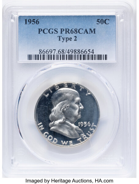 1956 50c Type 2, DDR, FS-802 PR CAM thumbnail 6