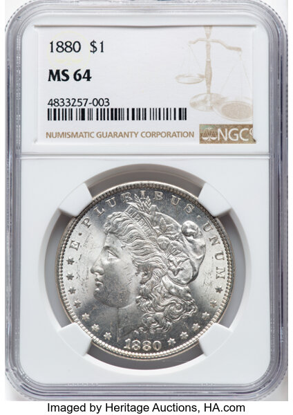 1880 $1  Clashed Dies, VAM-24A MS thumbnail 5