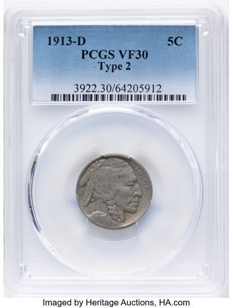 1913-D 5c Buffalo, Type 2 MS thumbnail 3