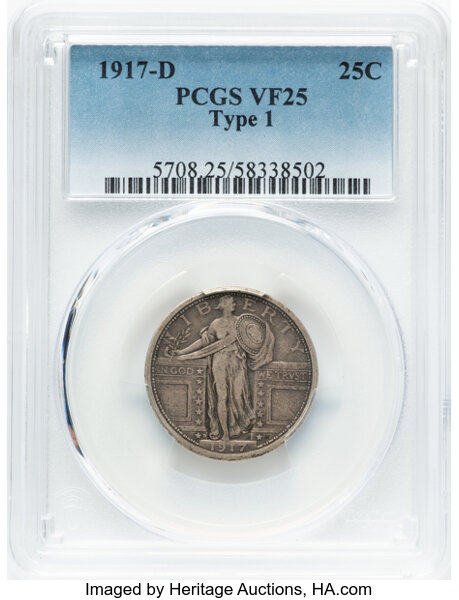 1917-D 25c Type 1 MS thumbnail 2