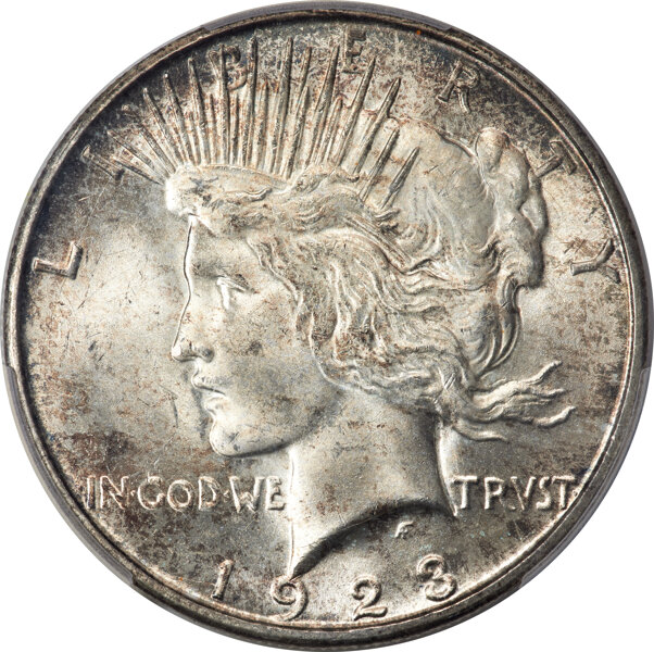 1923-D $1  Obverse Cud, Doubled Reverse, Collar Clash, VAM-2A MS thumbnail 3