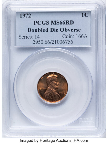 1972 1c Doubled Die Obverse, FS-101 MS RD thumbnail 6