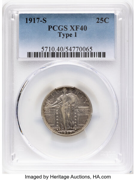 1917-S 25c Type 1 MS thumbnail 4