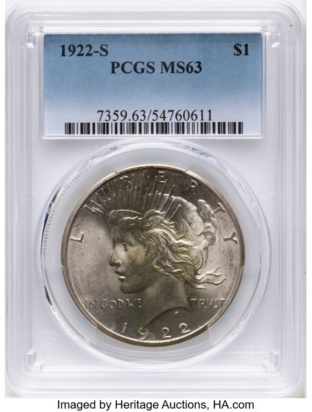1922-S $1  Reverse Rim Cud, VAM-2X MS thumbnail 2