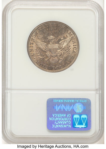 Barber Half Dollar 50c 1892-1915 [Type] AU53 thumbnail 14