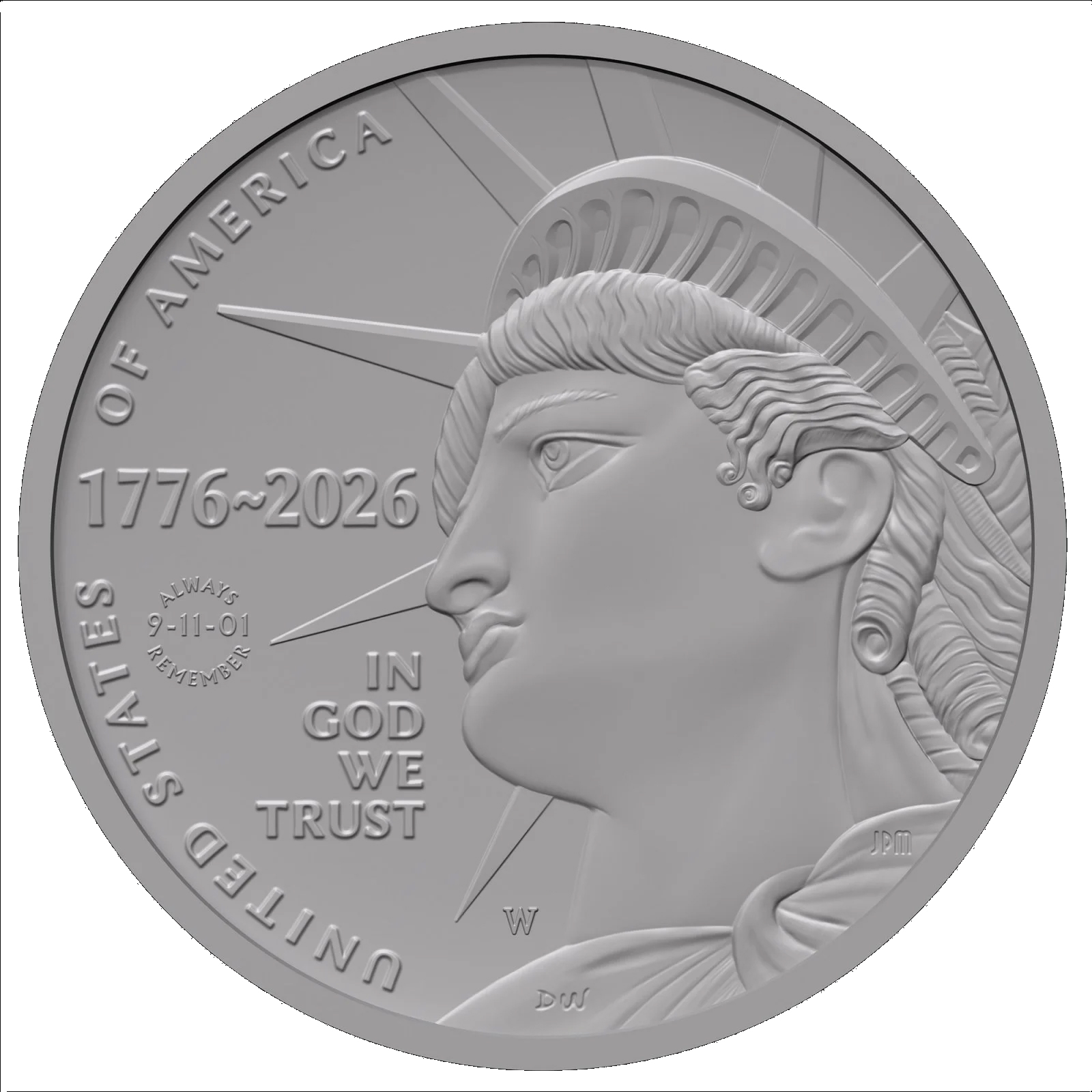 1776~2026-W 50c Enduring Liberty, 9/11 Privy MS