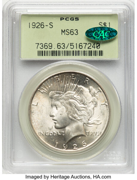 1926-S $1  Overpolished Die, VAM-3D MS thumbnail 2