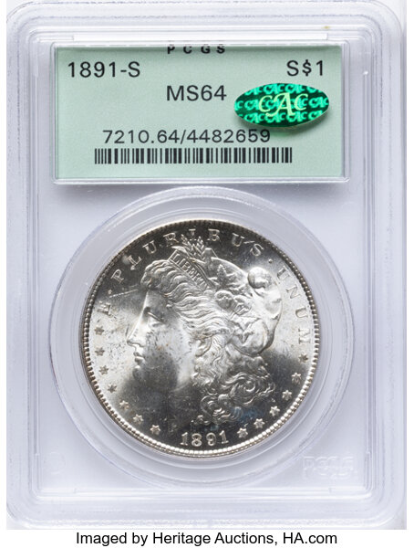 1891-S $1  GSA Hoard, Soft Package MS thumbnail 4