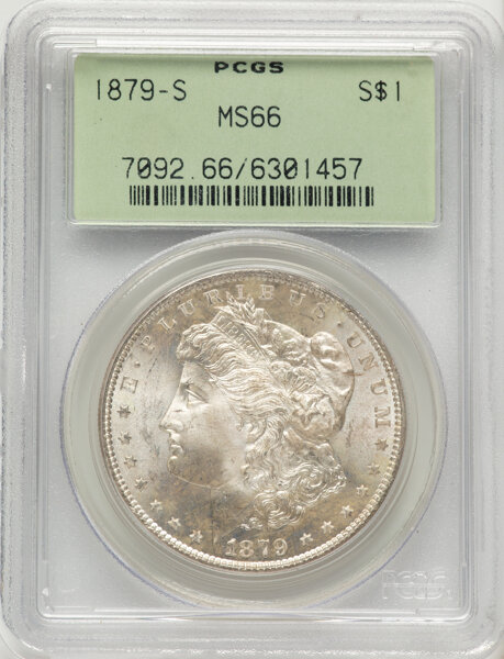 1879-S $1  Hair Ribbon Gouged, VAM-107A MS thumbnail 6