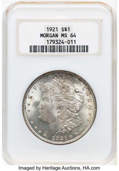 1921 $1  Morgan, Meteor Die Gouges, VAM-3i MS thumbnail 5