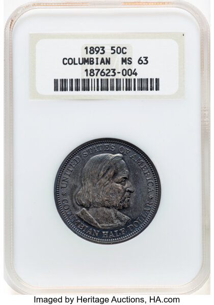 1893 50c Columbian Exposition MS thumbnail 3