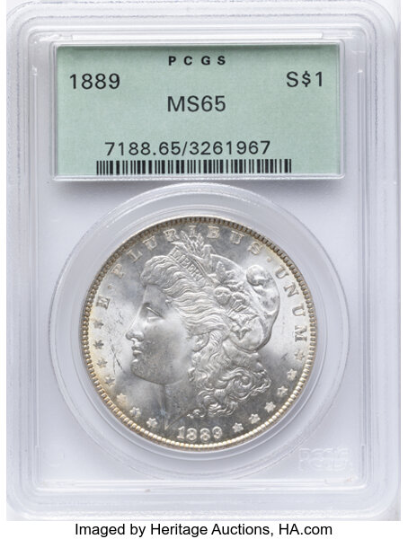1889 $1  Die Scratches, Denticle Impressions, VAM-1C1 MS thumbnail 5