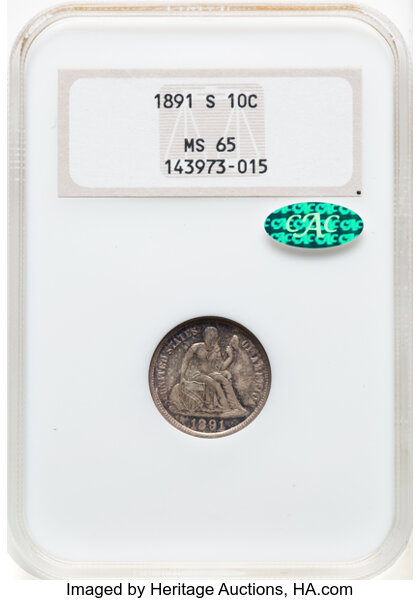 1891-S 10c MS thumbnail 2