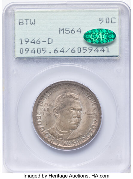 1946-D 50c Booker T. Washington MS thumbnail 3