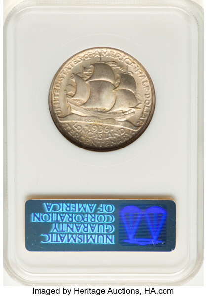 1936 50c Long Island MS65 CAC thumbnail 4
