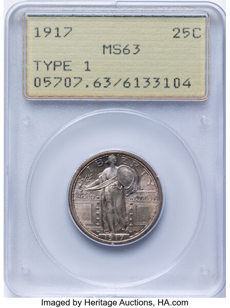 1917 25c Type 1 MS FH thumbnail 3