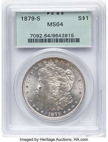 1879-S $1  Hair Ribbon Gouged, VAM-107A MS thumbnail 14