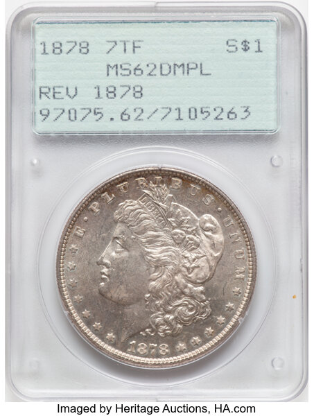 1878 7TF $1  Reverse of 1878, Fill in 8s, VAM-79 MS DMPL thumbnail 2