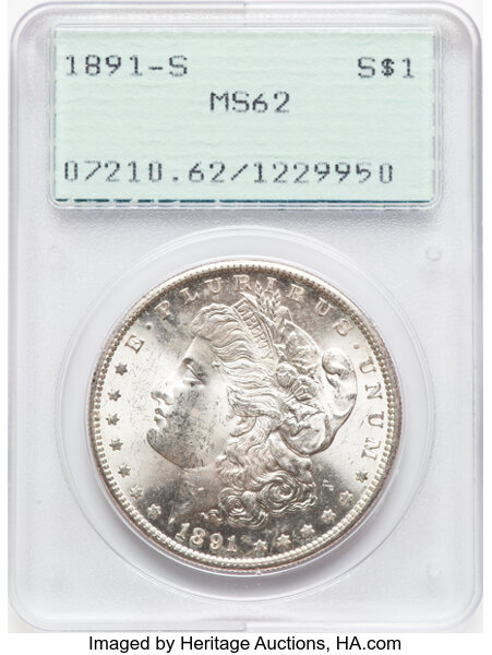 1891-S $1  GSA Hoard, Soft Package MS thumbnail 3