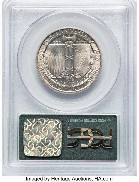 1936 50c Gettysburg MS65 CAC thumbnail 6
