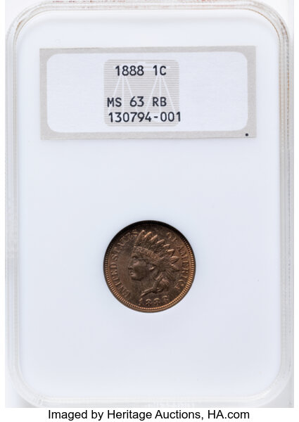 1888 1c Misplaced Date, FS-305, S-32 MS RB thumbnail 2