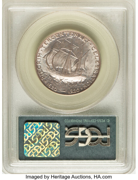 1921 50c Pilgrim MS65 CAC thumbnail 6