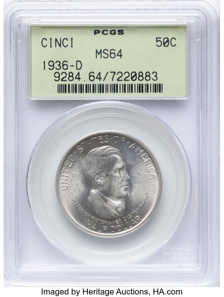 1936-D 50c Cincinnati Music Center MS thumbnail 3