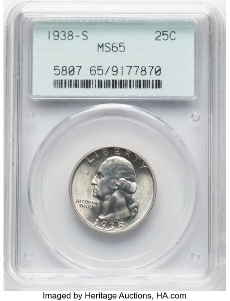1938-S 25c MS thumbnail 4