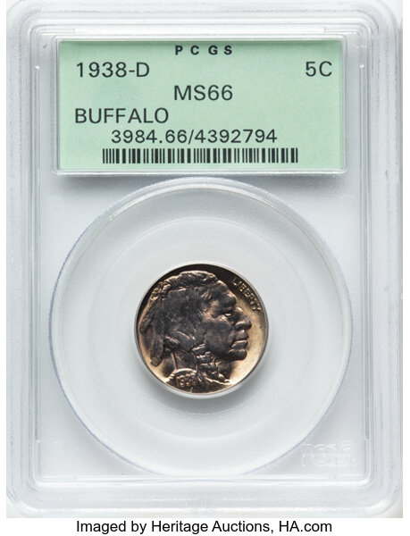 1938-D 5c Buffalo MS thumbnail 4