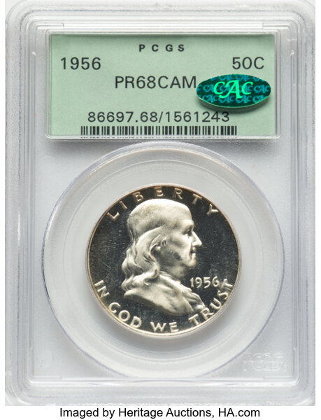 1956 50c Type 2, DDR, FS-802 PR CAM thumbnail 4