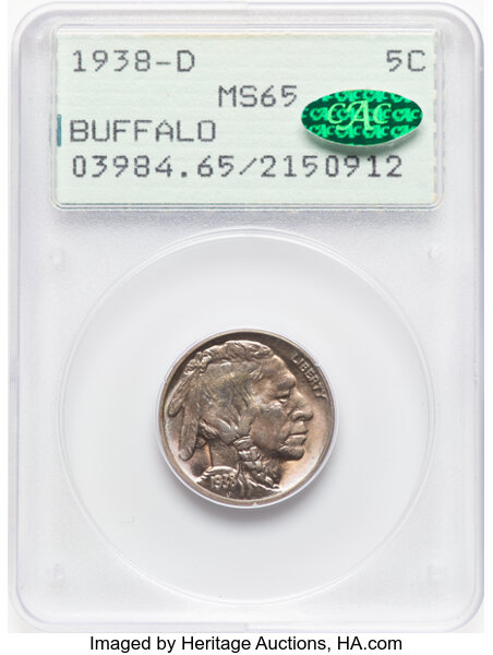 1938-D 5c Buffalo MS thumbnail 6