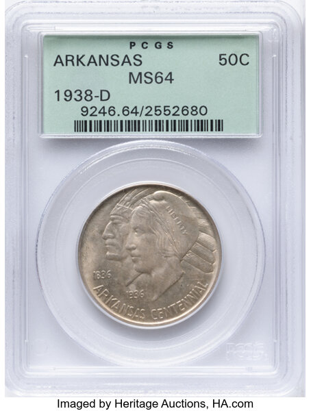 1938-D 50c Arkansas MS thumbnail 3