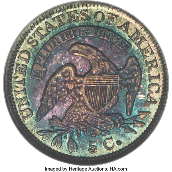 1835 H10c Large Date, Small 5c, LM-6 MS thumbnail 4