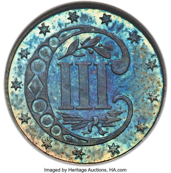 3-Cent Silver 3cS Type 3, 1859-1873 [Type] PR64 thumbnail 4