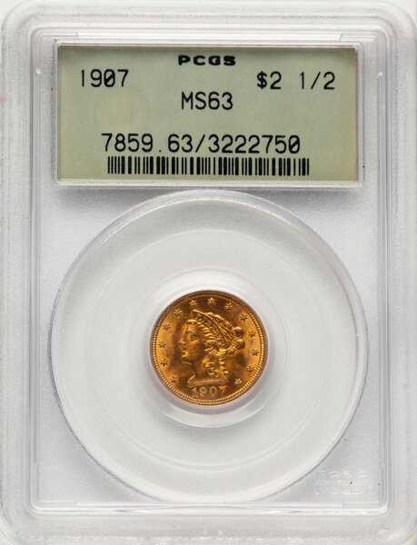 1907 $2 1/2 MS thumbnail 7